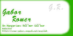 gabor romer business card